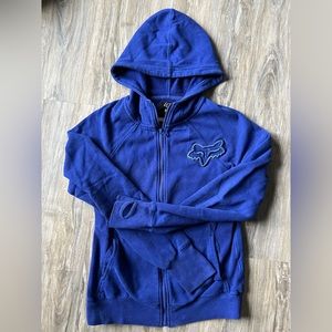 Cobalt blue fox zip up